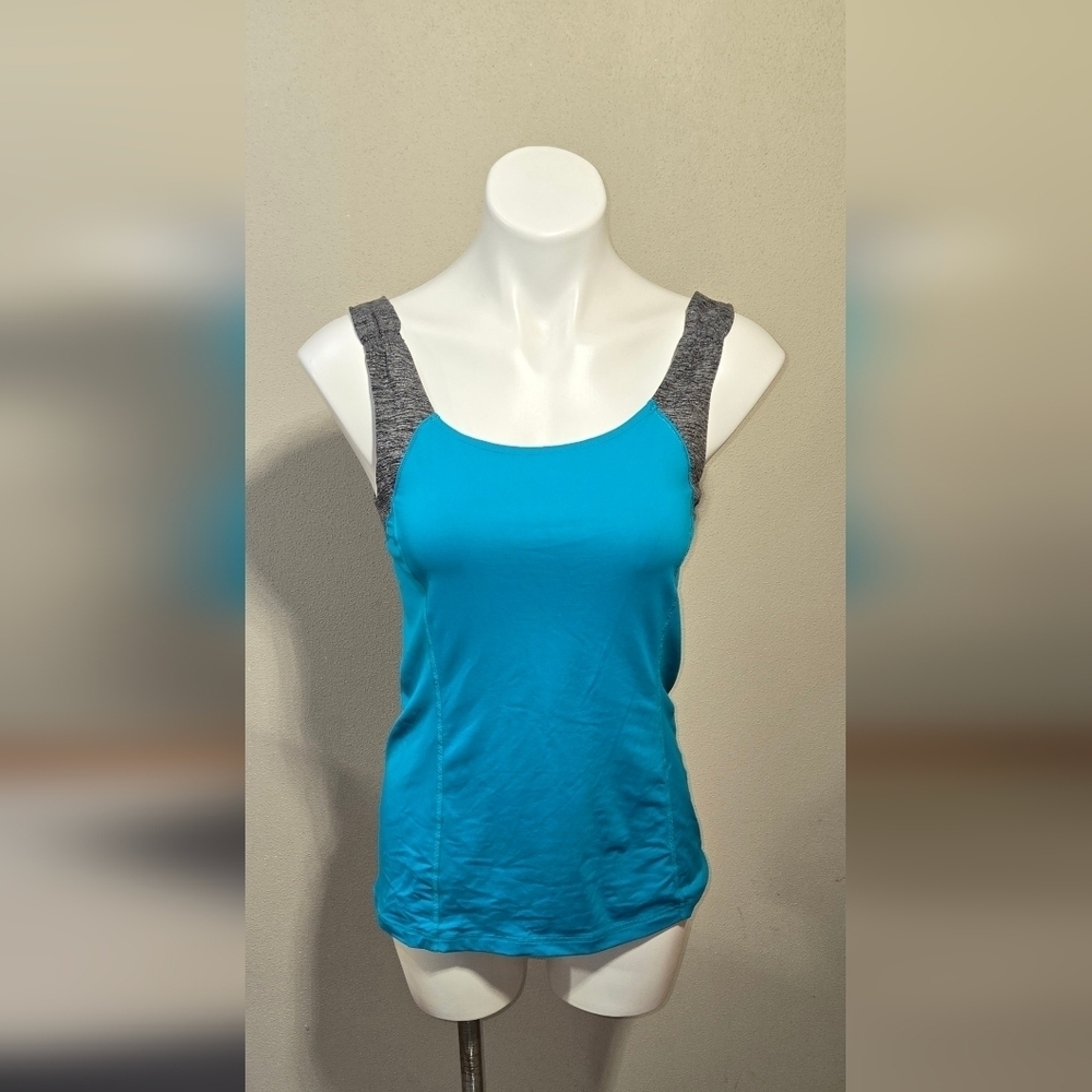 Lululemon Spirit Tank Surge Turquoise Heathered Coal Women's Size 8